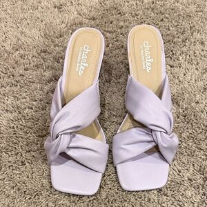 Charles & Keith Lavender Knotted Mules